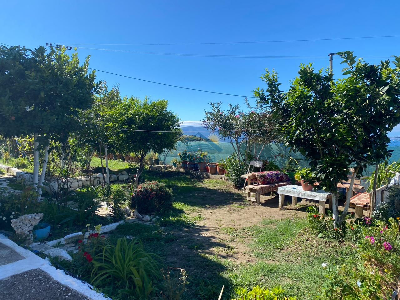 Sea View House For Sale In Albania, in Kanina Village, Vlora region With Plot Of Land Surroundig the Property